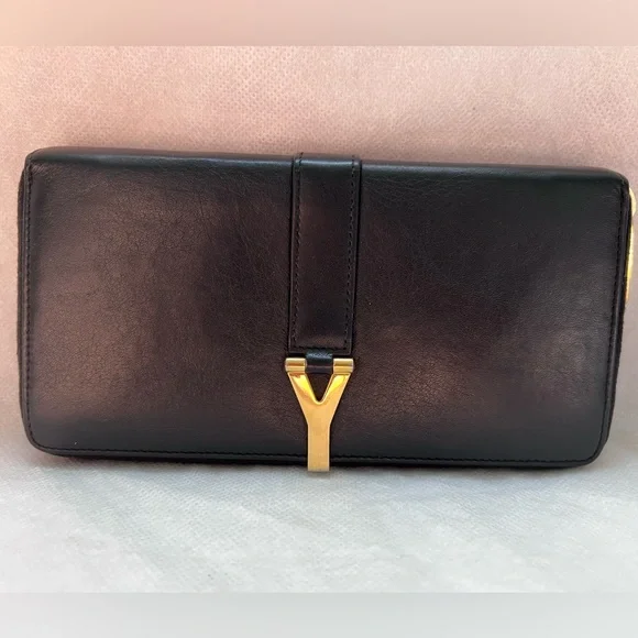 Yves Saint Laurent Ligne Y Leather Wallet - Picture 1 of 10